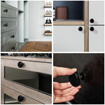HASTHIP dresser knobs for cabinets and drawers featuring 18pcs 30mm matte black aluminum design