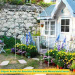 HASTHIP Flower Arch Stand for Weddings and Events with DIY Assembly Metal Frame 140x240cm