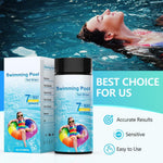 HASTHIP Pool Test Strips for Spa and Hot Tub Water Testing with 100 Counts | 7-in-1 PVC Accurate Results
