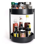 HASTHIP® 2-Tier with 360° Lazy Susan Organizer, 10 Inch Metal Steel Rotating Spice Rack,
