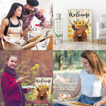 Diamond Painting Kit, 12x16inch Sunflower Cow Diamond Painting, 5D Diamond Painting Kit for Adults & Kids, Very Suitable for Home Leisure and Wall Decoration, Gift for Kids and Adults