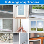 HASTHIP Window Seal Strip for Doors and Windows 10m 35mm | Transparent Silicone 3 pcs