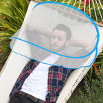 HASTHIP Foldable Mosquito Net for Single Bed with Arch Frame and Storage Bag 80×140×56 cm