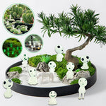 HASTHIP Glowing Mini Alien Figurines for Planters and Terrariums with Luminescent PVC | 10 Pcs Set