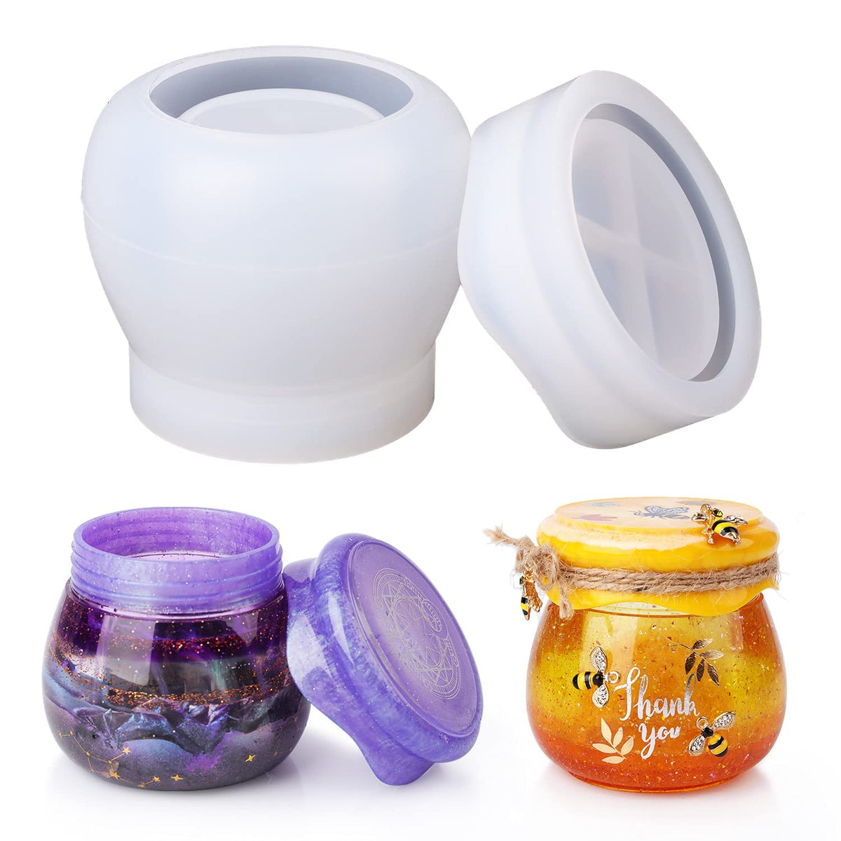 95pcs Resin Jewelry Molds Kit, 5 Pairs Earring Silicone Molds Epoxy Casting Molds with Hole, Sets of Earring Hooks, Jump Ring, Eye Pins for Resin Jewelry, Pendant, Key Chains, 5pcs Earring Mold