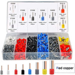 HASTHIP Ferrule Crimping Tool Kit for Electrical Connections with 1200 pcs Copper Terminals | Self Adjusting Ratchet Plier