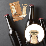 HASTHIP Bottle Opener for Kitchen and Bar with Cowboy Boot Shape featuring Golden Embossed Finish