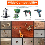 HASTHIP® 11Pcs Woodworking Countersink Drill Bit Set, 5 Size Carbon Steel Bits