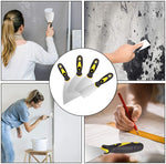 HASTHIP Putty Scraper Set for Drywall and Plaster Repair with Ergonomic Handle | 4 Pack 5 in 4 in 3 in 1.5 in CR‑V Steel Blades