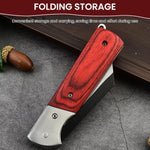 HASTHIP Grafting Cutter for Gardening with Anti Slip Wooden Handle and Stainless Steel Blade | Portable Pocket Design