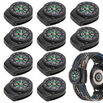 HASTHIP® 10 pcs Wristband Compass for Watch or Paracord Bracelet - Portable Navigation, Emergency Survival Compass for Camping, Boating, Hiking, Traveling