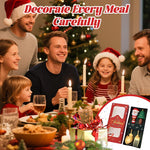 HASTHIP Christmas Spoon and Fork Set for Festive Dining with Santa and Tree Toppers | 2PCS Gold Stainless Steel Flatware in Gift Box