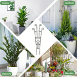 HASTHIP Flower Trellis for Climbing Plants with 32 in Frame and Cut Out Design | Sheathed Metal Pipe Support