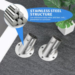 HASTHIP Curtain Rod Bracket 4Pcs Set featuring 2.5mm Dia Support Base in Stainless Steel