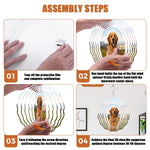 HASTHIP Sublimation Wind Blanks for DIY Gift and Outdoor Garden Decoration 8 inch Aluminum