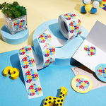 HASTHIP Autism Stickers for Awareness Gifts featuring 500 Heart Shaped Self Adhesive Labels