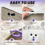 HASTHIP Safety Eyes Installation Tool for Crochet with 8.47 in Ergonomic Pliers | Purple