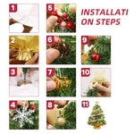 Christmas Tree for Home Decor with Full Set Decorative Items, 24 Inch/60 CM Premium Mini Xmas Trees for Christmas, Office School House Restaurants Store Decoration, DIY Assembly Xmas Tree