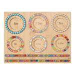 HASTHIP Bamboo Bead Board for Jewelry Making with 6 Grooves and 10.44x7.88 in Size | Eco Bamboo Tray for DIY Bracelet and Necklace Design