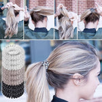 HASTHIP® Coleteros en Espiral para Mujeres y Niñas,9 Piezas Ligas Elásticas Antienredos,Bandas para Coleta de Plástico Espiral Resistentes y Elegantes Cabello Largo Medio