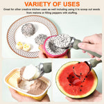 HASTHIP Ice Cream Scoop for Gelato and Cookie Dough with Anti Slip Handle and Flat Head