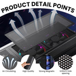 ZORBES® 2 Pcs 400 x 300 mm DIY PC Case Dust Filter PC Fan Mesh Filter Air Vent Covers PVC Dustproof Cover with Magnetic Strip for Computer Chassis Speaker and More, 0.03 Inch Hole, Black