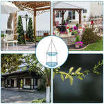 HASTHIP Garden Hanging Bird Bath for Outdoor Use with 70CM Double Layer Bowls | Crystal Blue Decor