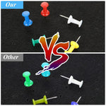 HASTHIP® 6Pcs Felt Bulletin Board, 11.8x11.8inch Self-Adhesive Wall Boards with 50pcs Drawing Pins, Felt Message Board for Paste Notes, Photos, Schedules (Black)