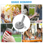 HASTHIP Soda Can Lids with Straw for 330ml to 375ml Cans featuring Leakproof Silicone Cover
