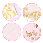 HASTHIP Princess Birthday Decoration Kit for Girls with 46 Pcs Banner and Hanging Decor | Pink Gold Party Supplies
