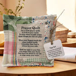 HASTHIP Prayer Quilt for Emotional Support featuring 3.9 in Size with Cross Inside | Comfort Gift