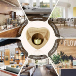 HASTHIP Wooden Door Chime for Home and Shop with Magnetic Mount and Brass Bell | Heart Shaped Beech Design