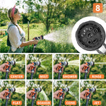 HASTHIP Garden Hose for Lawn and Car Washing with 8 Spray Modes and 25ft Stainless Steel Flexibility