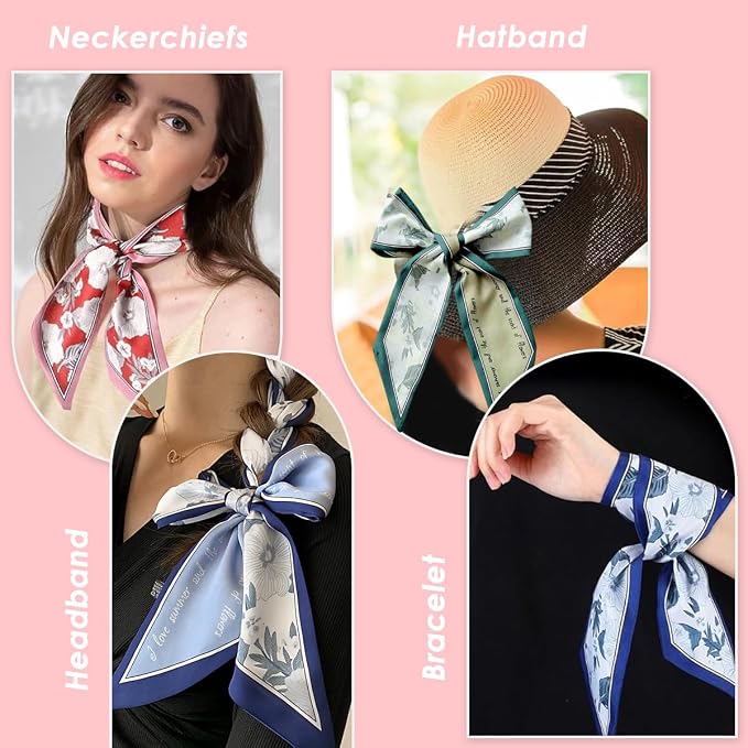 HASTHIP® 5-Piece Floral Hair Scarf Set for Women