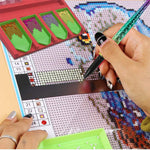 HASTHIP Diamond Art Accessories Kit for DIY Painting with 16 Storage Boxes and 2 Fishtail Pens