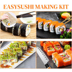 HASTHIP Sushi Making Set for Beginners and Pros with Bazooka Roller and 2 Bamboo Mats | Includes Avocado Slicer Paddle Knife and Chopstick Holders