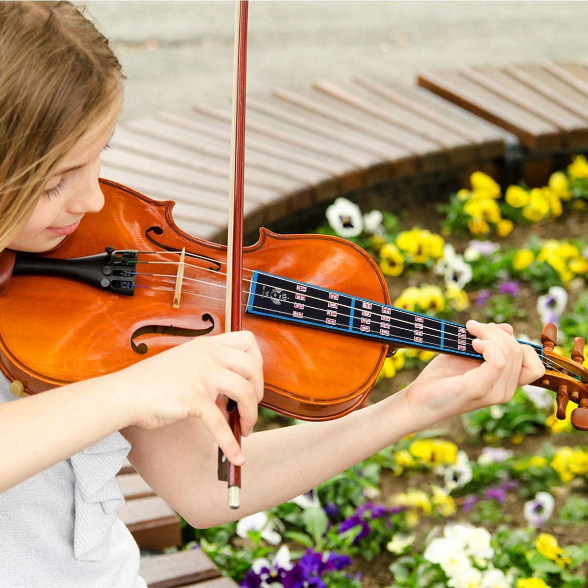 HASTHIP Violin Finger Guide for 4/4 Beginners with Easy Install Sticker Chart | Fretboard Learning Aid