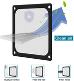 HASTHIP Desktop Mesh Fan Filter for 120mm PC Case featuring Wave Folded Aluminum and Stainless Mesh | Easy to Clean Dust Guard