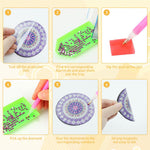 HASTHIP DIY Diamond Painting Art Kit for 12 Mandala Fridge Magnets with Tools | Gift Set