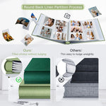 HASTHIP® Photo Album Cloth Hardcover, Album for Photos Collection with 600 Clear Photo Pockets, Family Scrap Books for Baby Milestone, Wedding and Travel, 33.5x34x5cm
