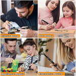HASTHIP Electric Soldering Iron Kit for Electronics with LCD Display and 200–450°C Adjustable Temperature | 12 Pcs Welding Tools