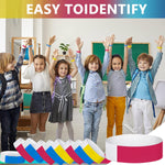 HASTHIP Paper Wristbands for Events with Self Adhesive Closure 300pcs | Red Yellow Blue