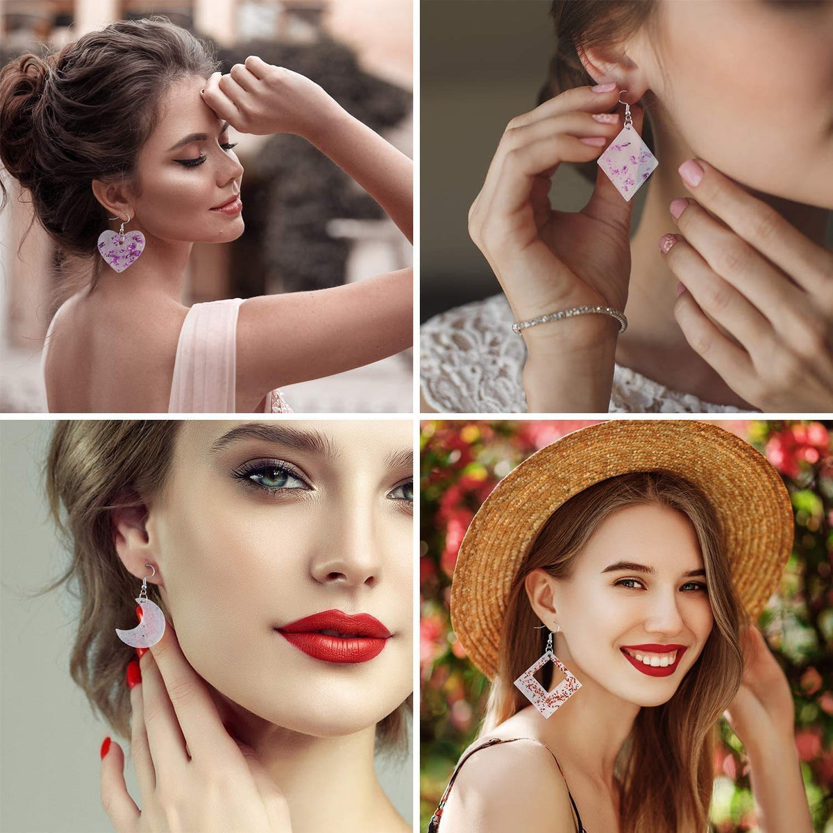 249pcs Earring Resin Moulds Kit Set Epoxy Casting Silicone Mould Crystal Pendant Jewellery Making Molds with Earring Hooks Jump Rings Eye Pins for Birthday Gifts Handmade Craft DIY