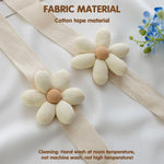 HASTHIP Floral Curtain Tiebacks for Home Decoration featuring Flower Charm Design | 2Pcs with Ribbon