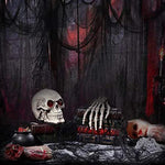 HASTHIP Halloween Black Creepy Cloth for Haunted House and Party Decor 31.5 x 94.5 in Gauze Fabric