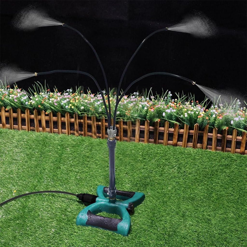 HASTHIP Misting System for Patios and Gardens with 10 m Hose and Flexible Nozzles | Outdoor Cooling