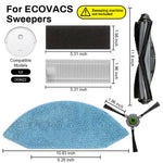 HASTHIP Replacement Accessories Kit for Ecovacs Deebot OZMO U2 Pro with 9 Parts | Easy Install