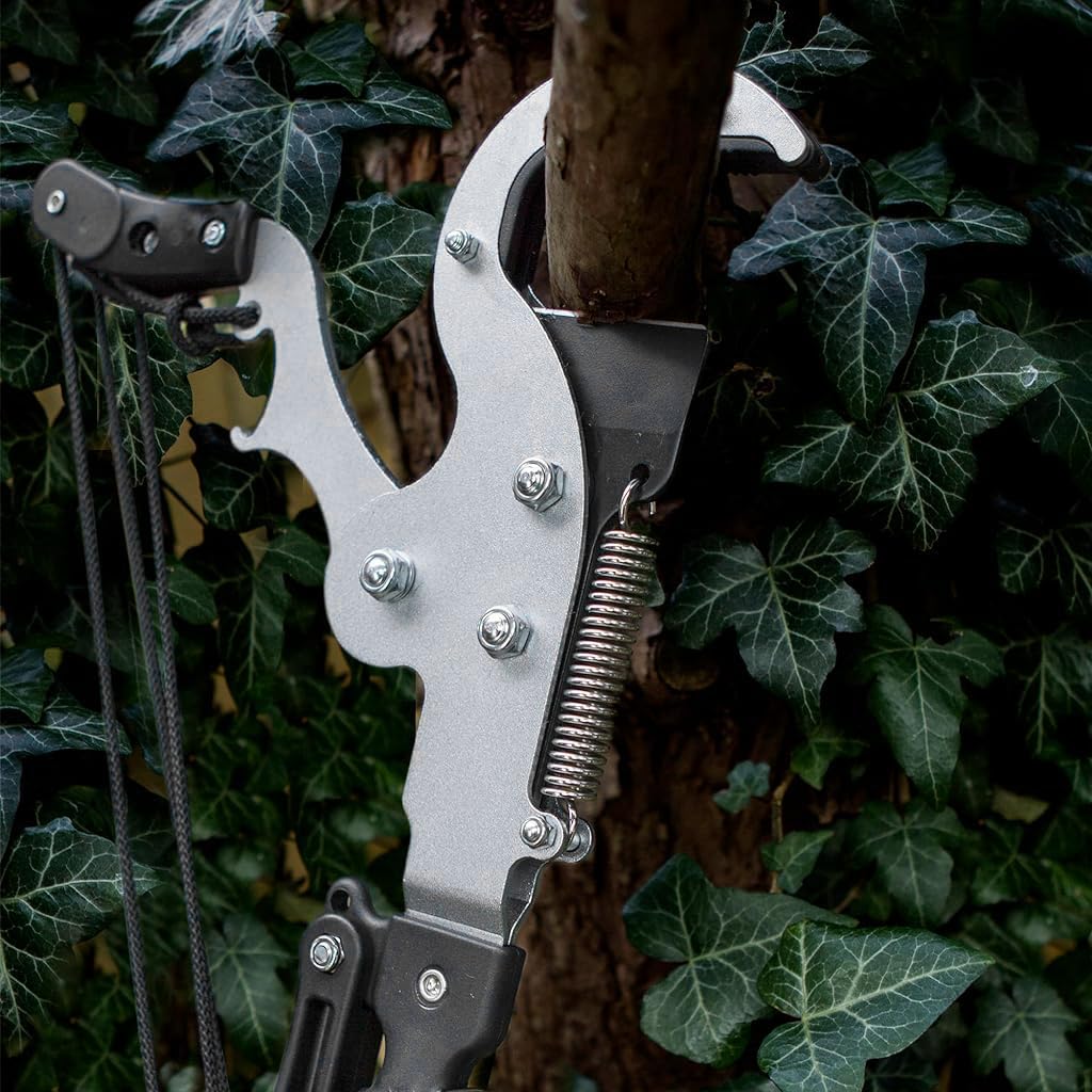 Tree Branch Cutter and Pruning Saw, Heavy Duty SK5 High Carbon Steel Branch Cutter For Tree with 5 Meters Pull Cord, Labor Saving Long Reach Pruning Saw for Sawing and Shearing (Without Pole)