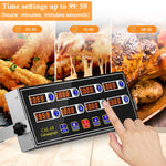 HASTHIP Commercial Kitchen Timer for Restaurants with 8 Channel Display and Loud Alarm | Programmable Cooking Reminder