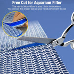 Qpets® 30 * 40cm Aquarium Filter High Density 8 Layer Filter Cotton Reusable Aquarium Filter Pad,Fish Tank Aquarium Tank Sponge Filter Cuttable Aquarium Filter s for Medium Fish Tank